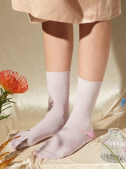 [X VIAPLAIN] silky socks, lavender