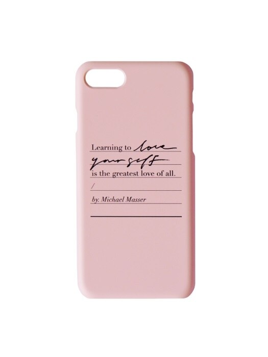 Calligraphy Phone case _ LOVE YOURSELF (PINK)