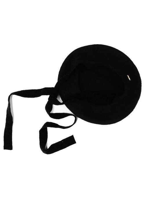strap beret - black