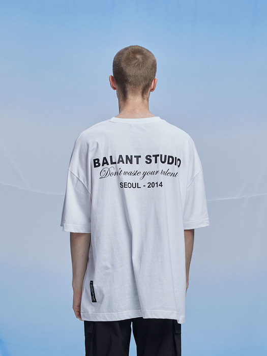 Classic Slogan Studio T Shirt - White
