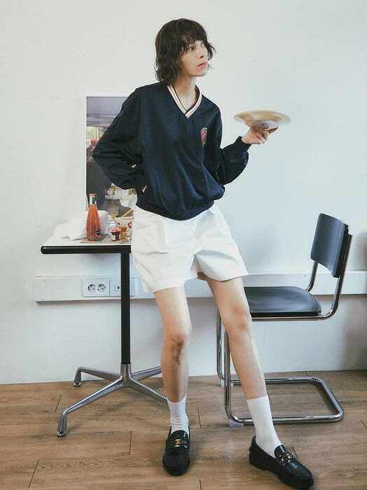 P3147 Onetuck chino shorts_Ivory