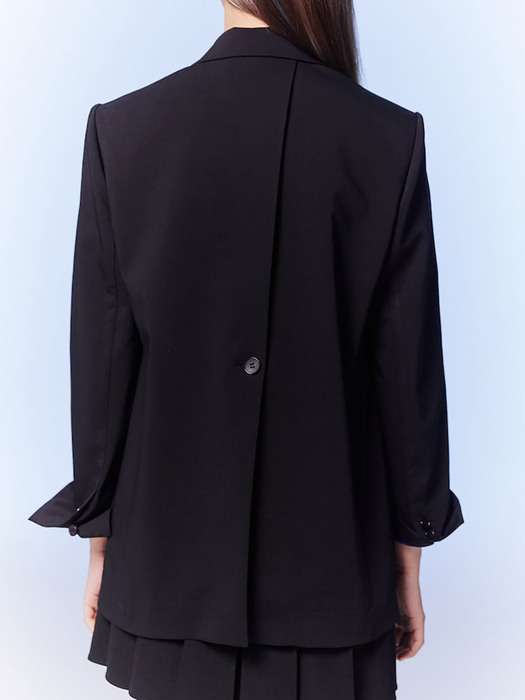 Back Slit Semi Overfit Jacket Black (KE3311M015)