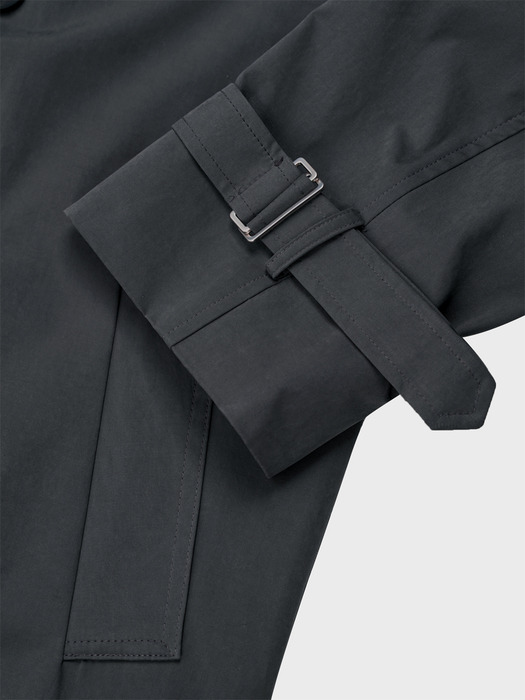 BELTED OVER  TRENCH COAT_CHARCOAL