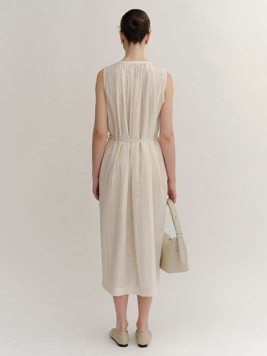 SS24 Clouet Flap Leather Tote Bag Ivory