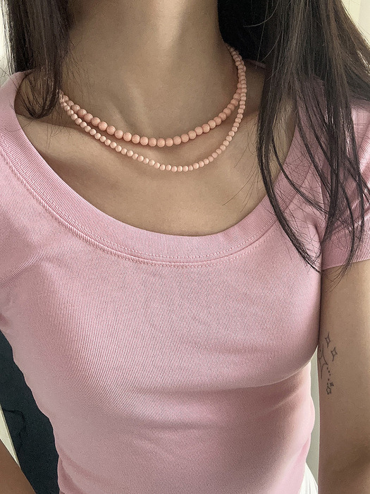 [925silver] Peach puzz necklace (2size)