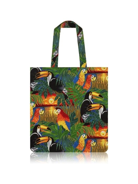 Tropical Birds Flat Tote Bag