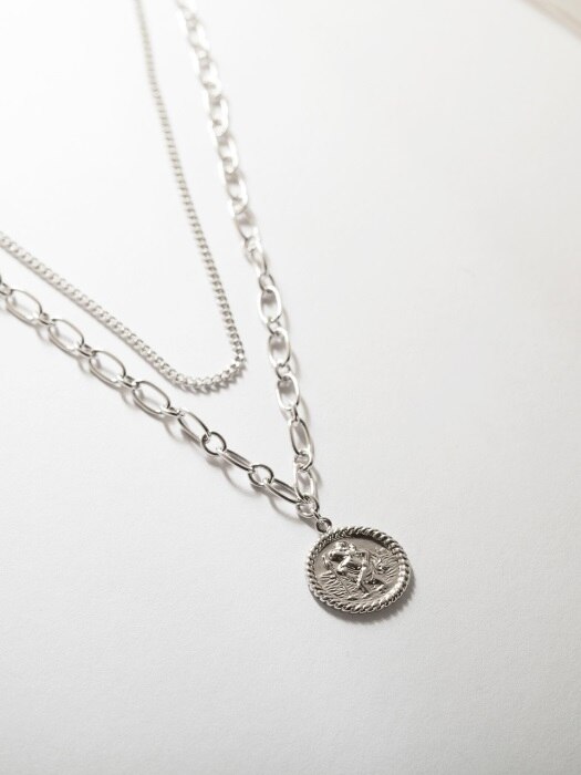 TWIST COIN LAYERED NECKLACE