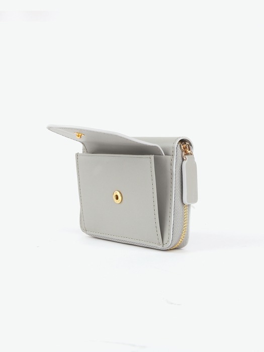 REIMS W016 Zipper poket Wallet Light Grey