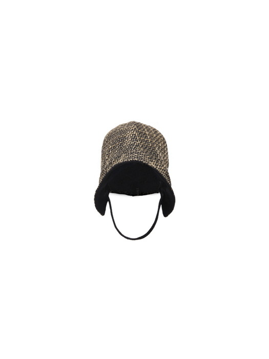 Reversible strap bonnet ? Tweed black