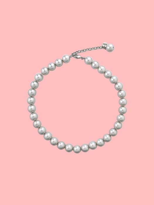 Soft Silver Pearl Necklace