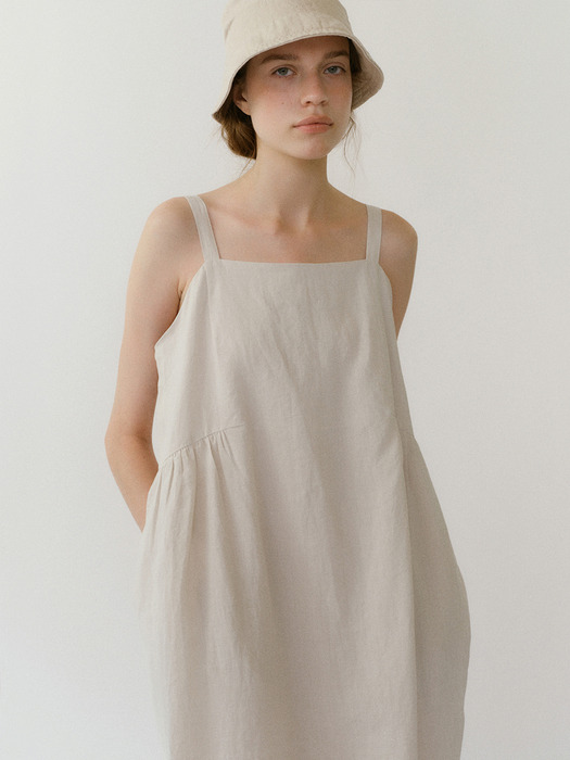 Bernet Sleeveless Dress (Cream)