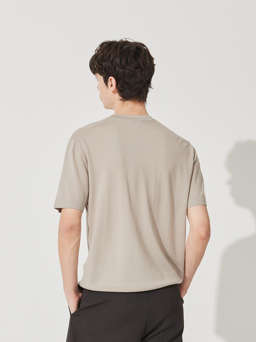 Color Line Round half sleeve pullover_ MUD(MD) M42MPU001MD