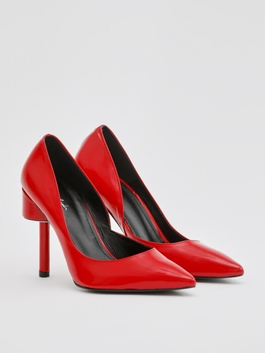 SIDE LIP-CUT 100 PUMP IN RED LEATHER