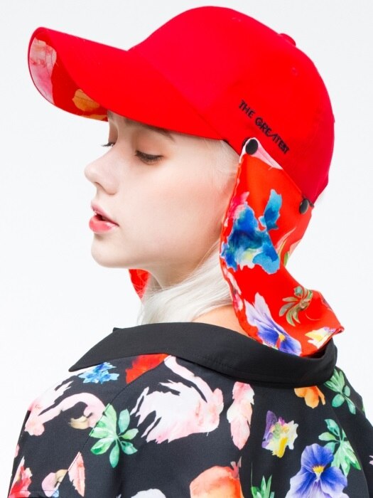 GT 18SUMMER 07 FLOWER BALLCAP RED