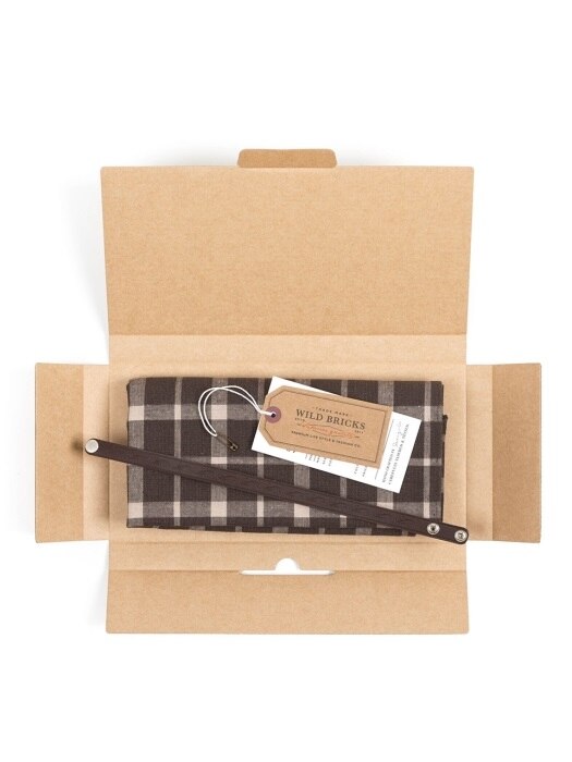 WD CHECK SCARF (dark brown)