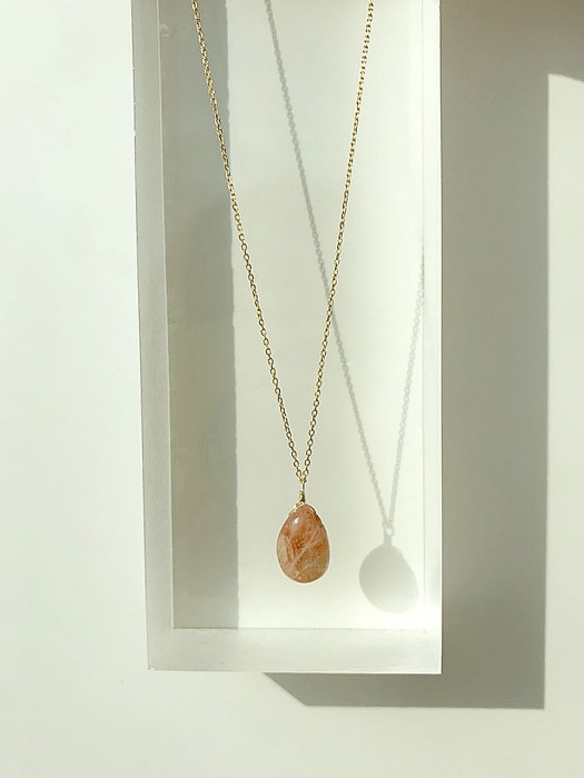 Sunstone necklace [silver925]
