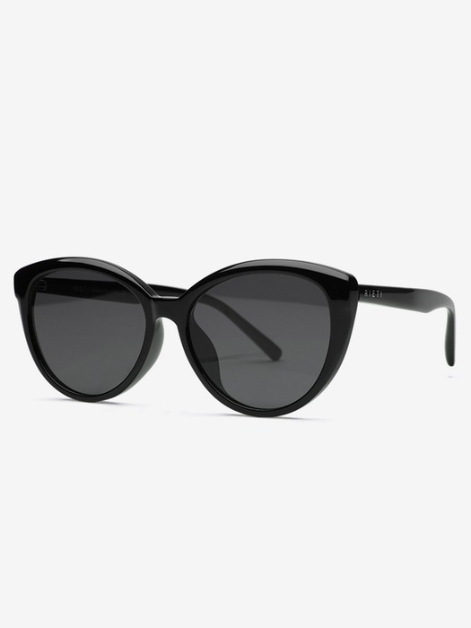 LUKA RT 4034 C1 Black unisex round cateyes sunglasses
