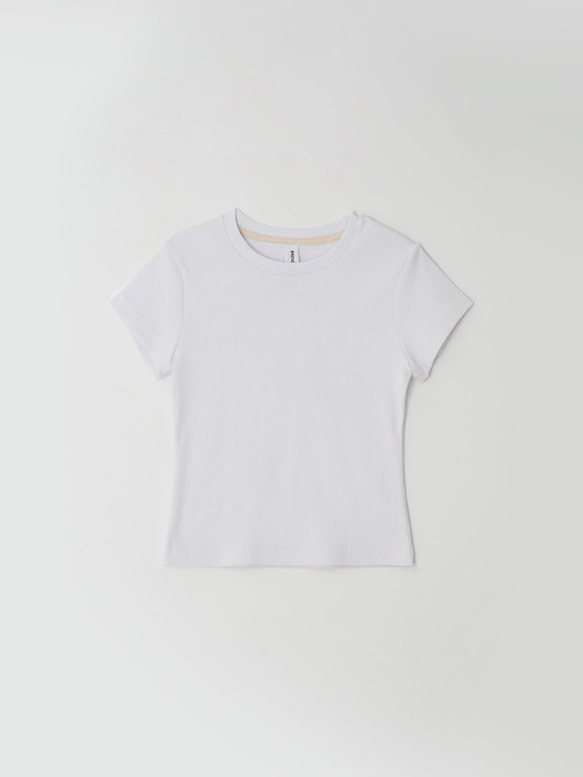 rib t-shirt - white