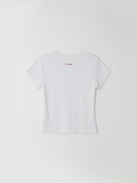 rib t-shirt - white