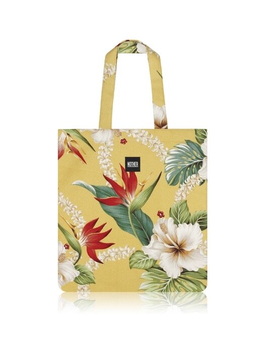 Layla Hawaiian Flat Tote Bag (Daffodil Yellow)