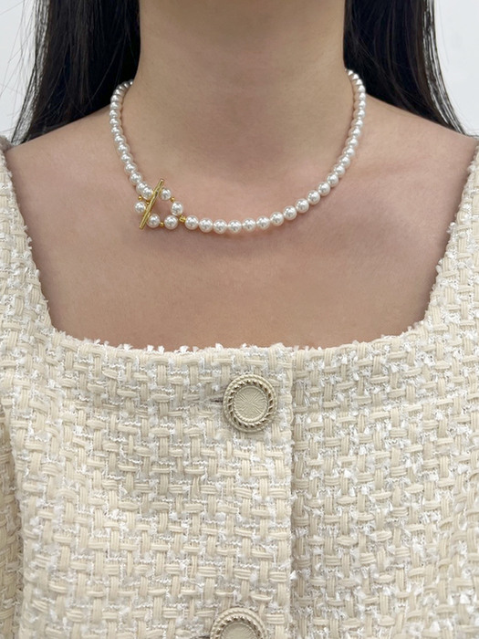 [단독] swa pearl toggle princess necklace