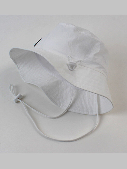 String White Poly Bucket Hat 폴리버킷햇