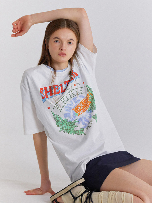 Shelter Graphic T-shirt in White VW3ME265-01