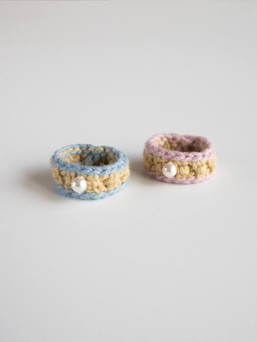 Pearl point vintage knit ring (2colors)