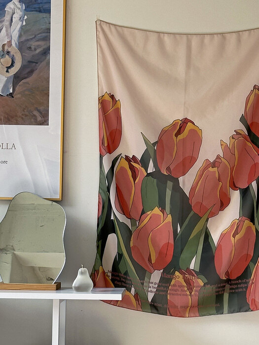 Mango Tulip Chiffon Fabric Poster