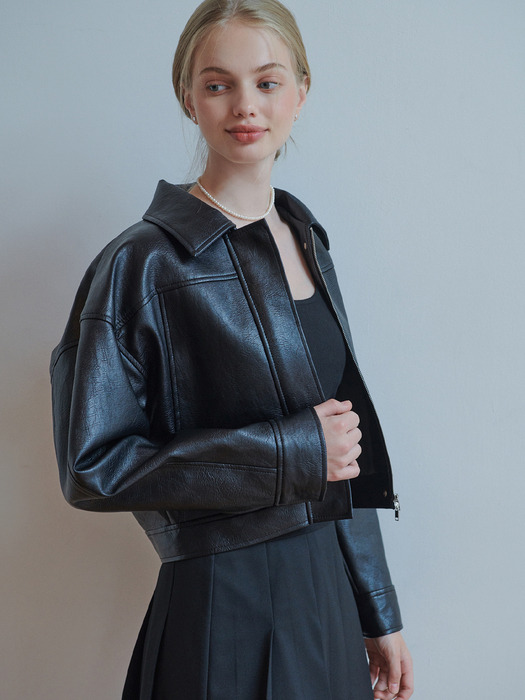Bud leather jacket (black)