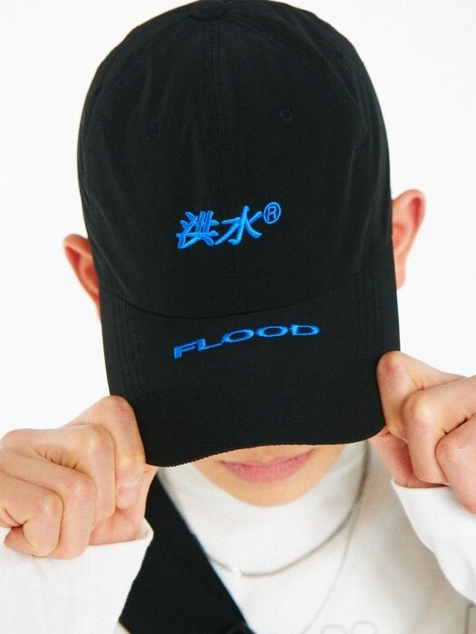 FLOOD 洪水 LOGO 6PANEL CAP / BLACK