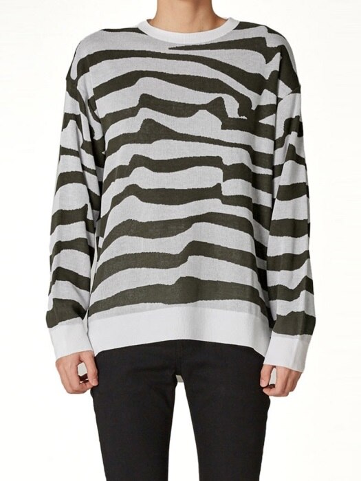 Uni Over Fit Stripe Sweater_KH (PWOG1NTL10U0G5)