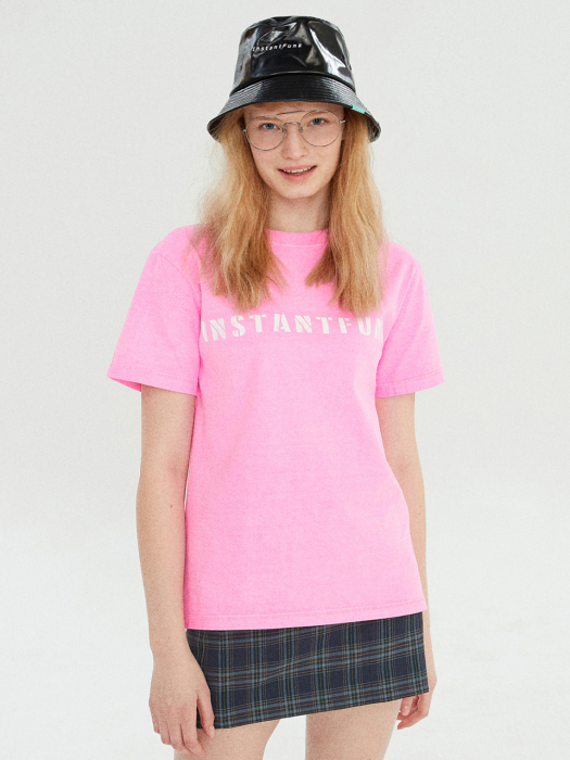 피그먼트다잉 티셔츠 - 핑크