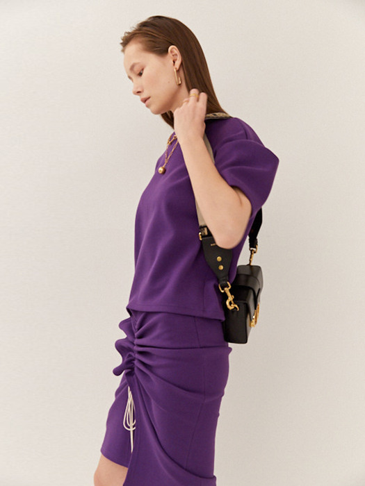 front string skirt_violet