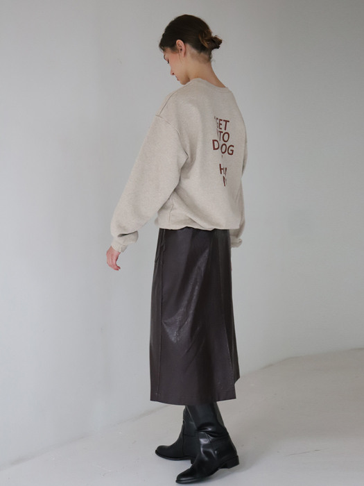 Skirt Soft Eco Leather Rich Brown