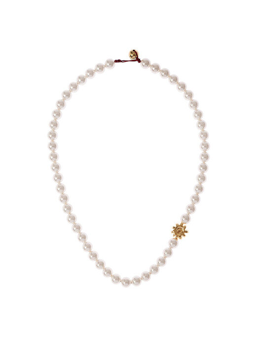 FW MIMI Metal Dandelion Pearl Necklace