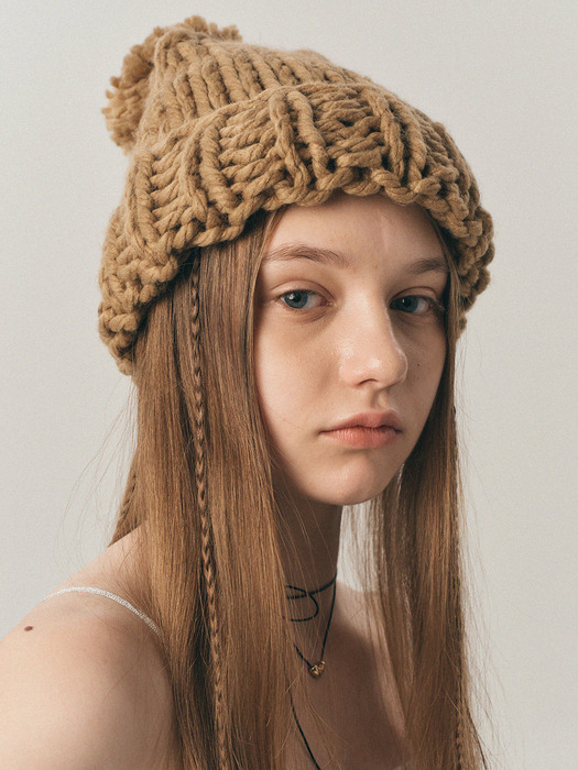 Loop knit chunky hat_6color