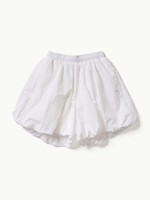 Nylon Balloon Shorts - White