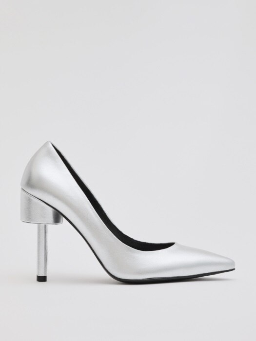CLASSIC 100 PUMP IN SILVER LEATHER