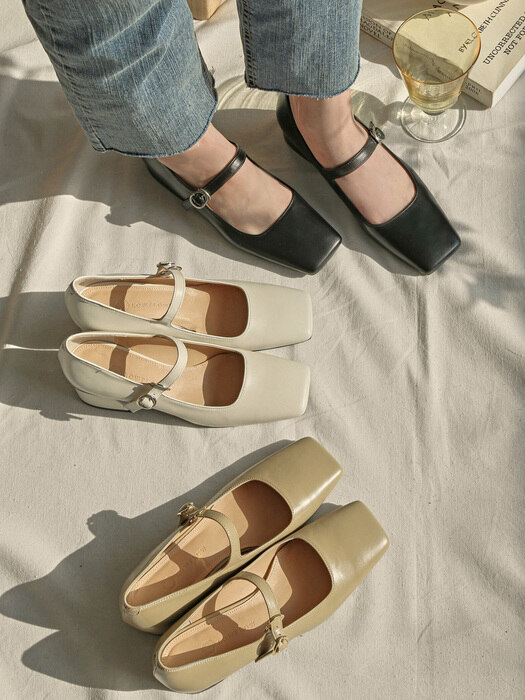 1503 Bisk Maryjane Flat Shoes-3color