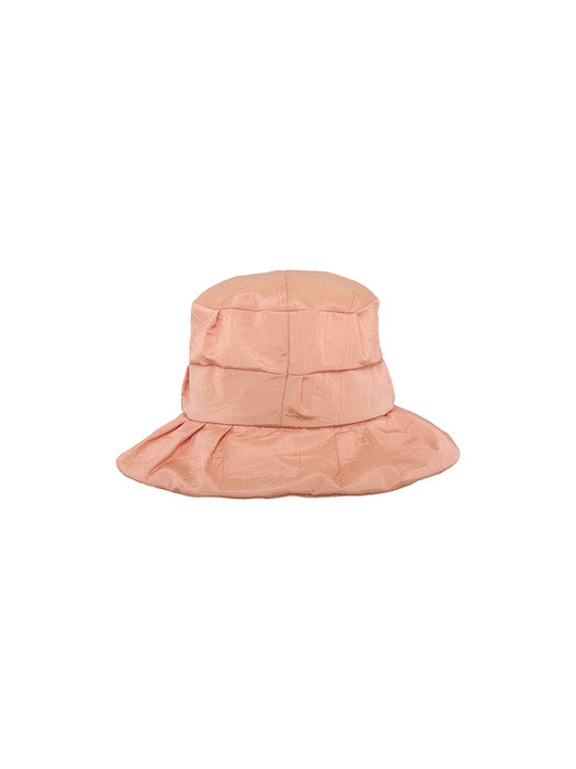 Wrinkle Tuck Bucket Hat ? Prada Peach