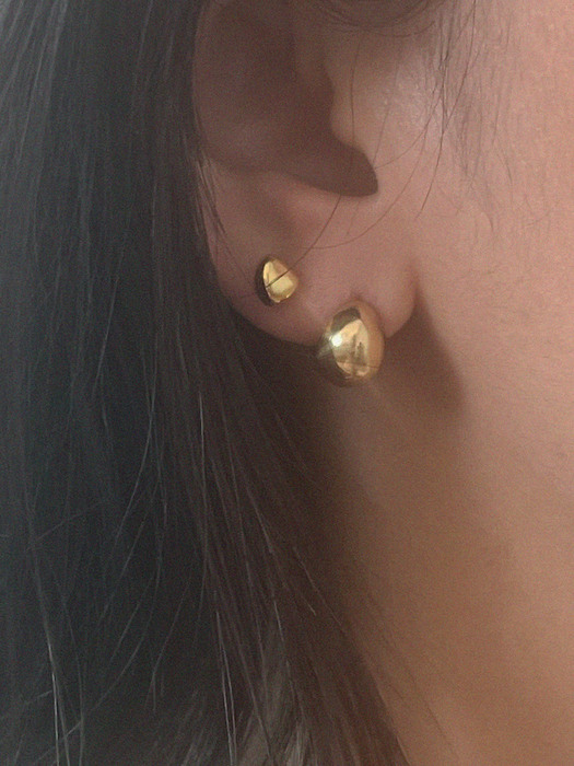 silver925 almond earring
