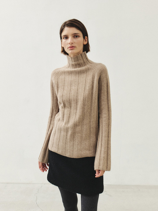 RTW WOOL HIGH NECK KNIT TOP_3COLORS