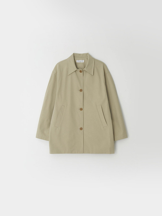 button half coat - beige