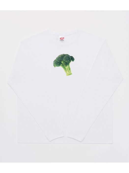 GROCERY LONG SLEEVE T-SHIRT(WHITE) 2. EMPTY - broccoli
