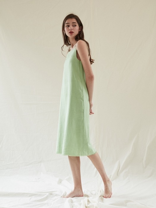 Linen Dress _Lime