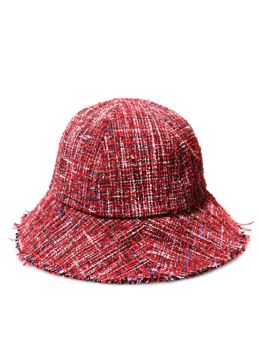[unisex]TWEED RED BUCKET HAT