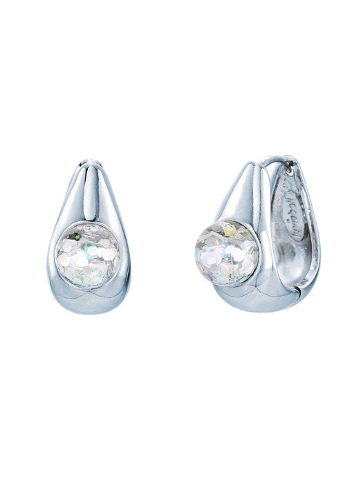 Waterdrop Snowball Earrings