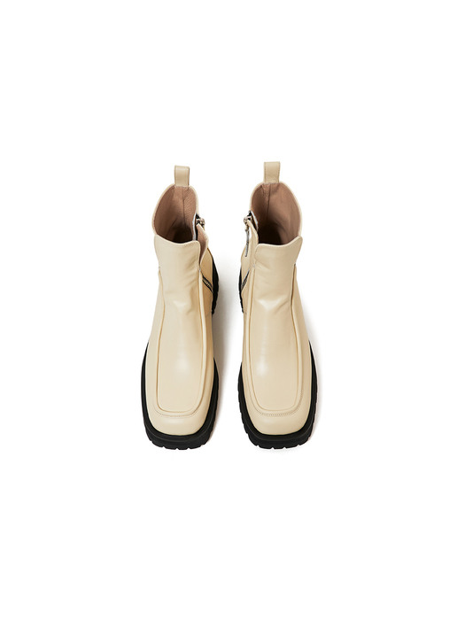 50mm Fernanda Mid-Heel Boots (WHITE)