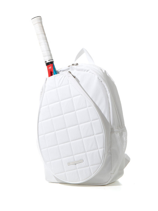 LOVEFORTY QUILTING RACKET BACKPACK WHITE